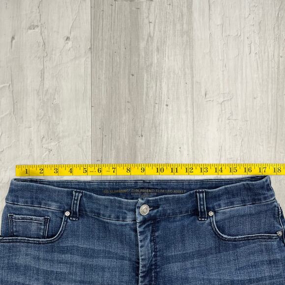 Chico's So Slimming Girlfriend Medium Wash Basic Slim Leg Denim Ankle Jeans 14P - Picture 8 of 11